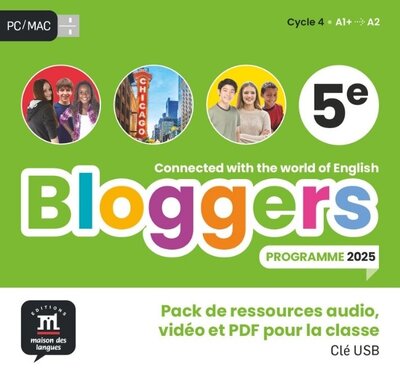 Picture of Bloggers 5e - Anglais (2026) - Clé USB avec vidéos/audios