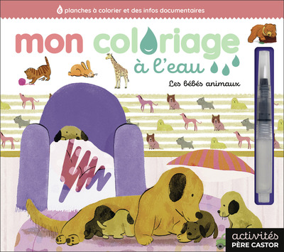 Image de Mon coloriage à l'eau - Les bébés animaux