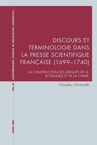 Image de Discours et terminologie dans la presse scientifique française (1699-1740)