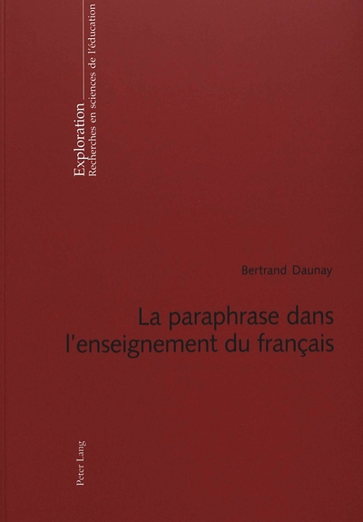 Picture of LA PARAPHRASE DANS L'ENSEIGNEMENT DU FRANCAIS