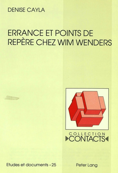 Image de ERRANCE ET POINTS DE REPERE CHEZ WIM WENDERS
