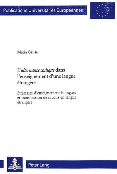 Picture of L'ALTERNANCE CODIQUE DANS L'ENSEIGNEMENT D'UNE LANGUE ETRANGERE