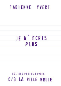 Picture of Je n'écris plus