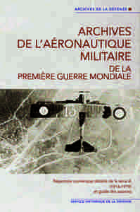 Image de Archives de l'aéronautique militaire de la 1re Guerre mondiale.Répertoire numérique série A