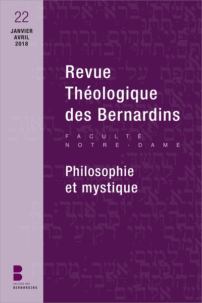 Picture of Revue théologique des Bernardins n. 22