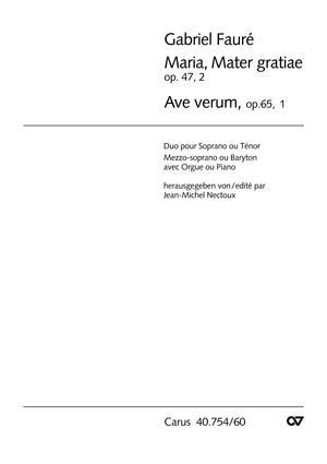 Picture of GABRIEL FAURE : AVE VERUM - MARIA, MATER GRATIAE - VOIX ET PIANO