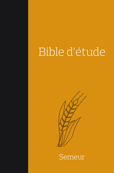 Image de BSE Bible d’étude Semeur. Couverture souple noire orange