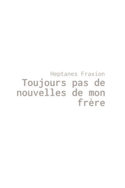 Picture of Toujours pas de nouvelles de mon frère