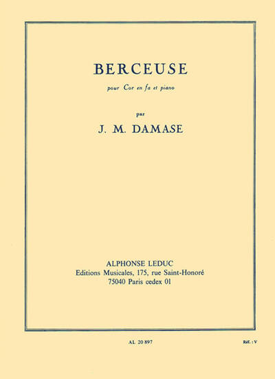 Image de JEAN-MICHEL DAMASE : BERCEUSE - POUR COR EN FA ET PIANO