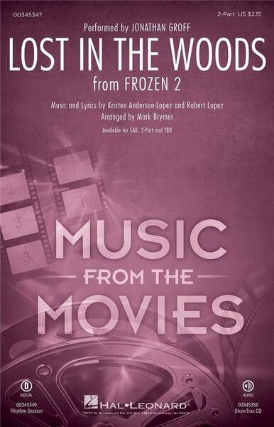 Picture of KRISTEN ANDERSON-LOPEZ : LOST IN THE WOODS FROM FROZEN 2 - 2-PART CHOIR - (PAR 5 EXEMPLAIRES MINIMUM