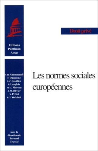 Picture of LES NORMES SOCIALES EUROPÉENNES
