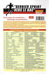 Picture of DERNIER SPRINT VERS LE BAC  ALLEMAND
