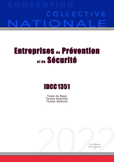 Picture of Convention Collective Nationale Entreprises de Prévention et de Sécurité IDCC 1351