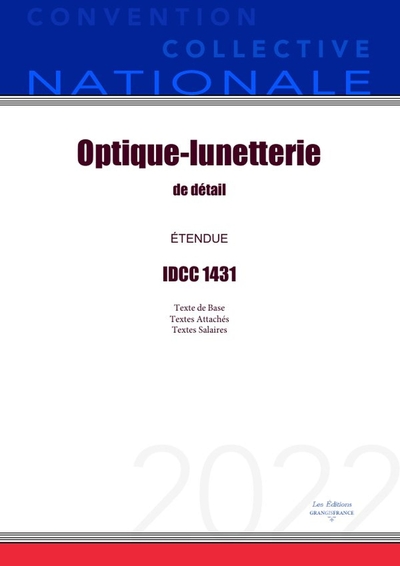 Picture of Convention Collective Nationale Optique-lunetterie de détail IDCC 1431