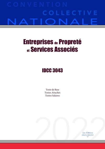 Picture of Convention Collective Nationale Entreprises de Propreté et Services Associés IDCC 3043