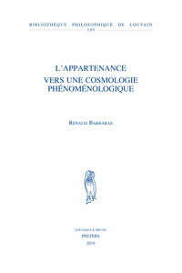 Picture of L'APPARTENANCE VERS UNE COSMOLOGIE PHENOMENOLOGIQUE