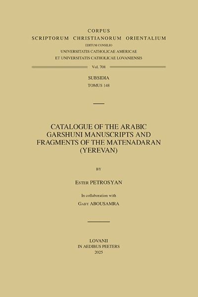 Picture of Catalogue of the Arabic Garshuni Manuscripts and Fragments of the Matenadaran (Yerevan)
