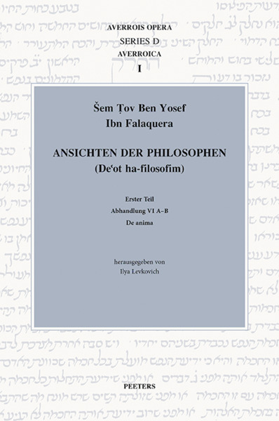 Picture of Šem ?ov Ben Yosef Ibn Falaquera, 'Ansichten der Philosophen' (De?ot ha-filosofim), I, 6 A-B