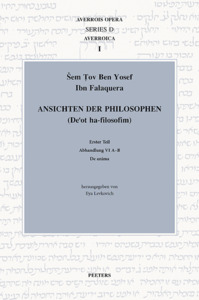 Picture of Šem ?ov Ben Yosef Ibn Falaquera, 'Ansichten der Philosophen' (De?ot ha-filosofim), I, 6 A-B