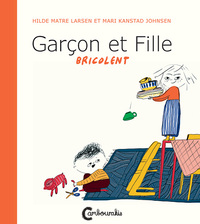 Picture of Garçon et fille bricolent