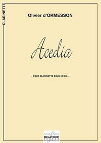 Picture of ACEDIA SONATE POUR CLARINETTE SOLO