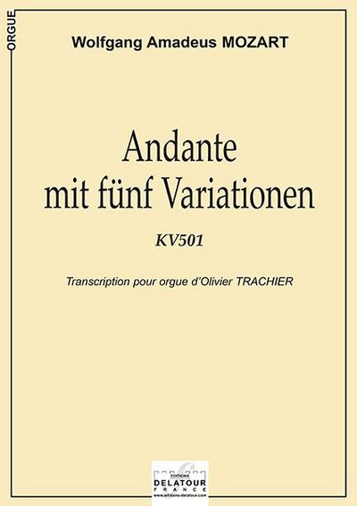 Picture of ANDANTE MIT FUNF VARIATIONEN KV501 POUR ORGUE
