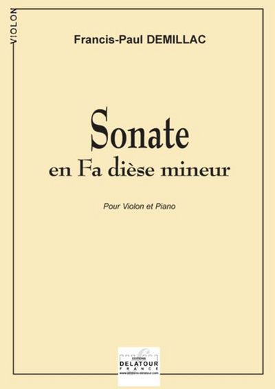 Image de SONATE EN FA DIESE MINEUR POUR VIOLON ET PIANO
