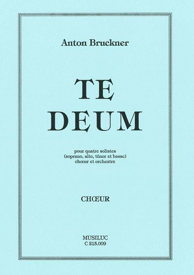 Picture of TE DEUM POUR 4 SOLISTES, CHOEUR ET ORCHESTRE