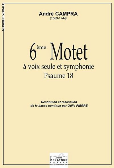 Picture of 6EME MOTET A VOIX SEULE ET SYMPHONIE (PSAUME 18)