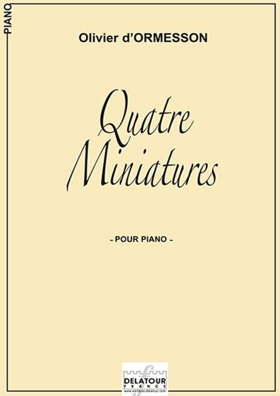 Picture of QUATRE MINIATURES POUR PIANO