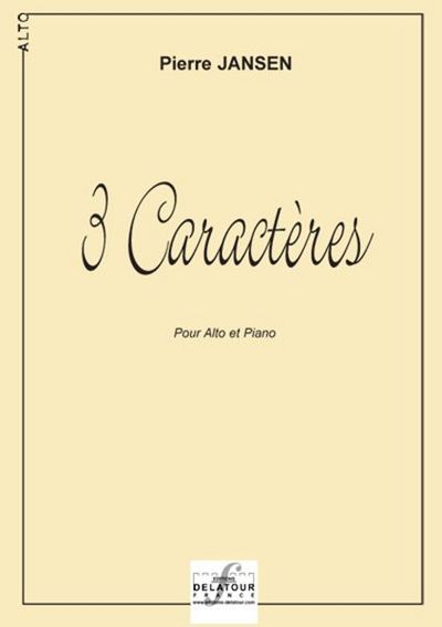 Picture of 3 CARACTERES POUR ALTO ET PIANO