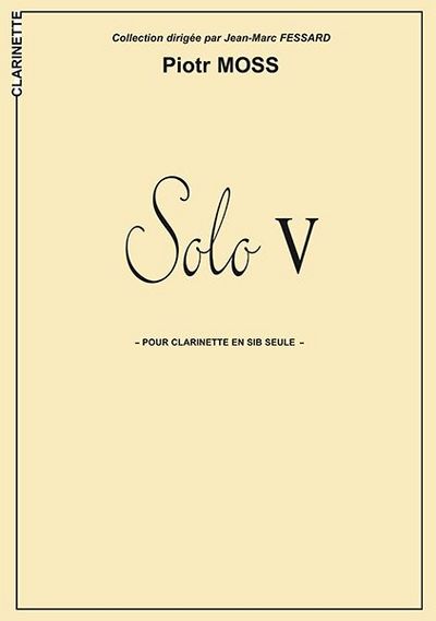 Picture of SOLO V POUR CLARINETTE SEULE