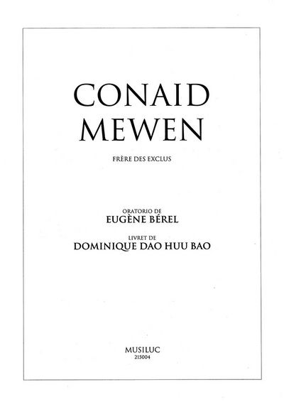 Picture of CONAID MEWEN, FRERE DES EXCLUS, ORATORIO