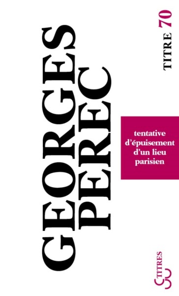 Picture of Tentative d'épuisement d'un lieu parisien
