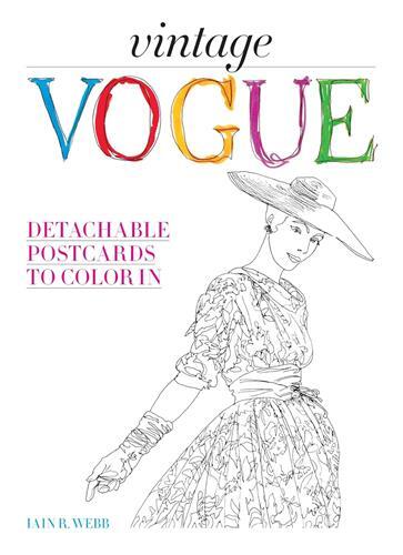 Picture of Vintage Vogue : Detachable Postcards to Colour In /anglais