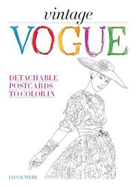 Picture of Vintage Vogue : Detachable Postcards to Colour In /anglais