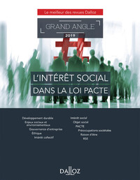 Picture of L'intérêt social dans la loi PACTE - Grand Angle 2019