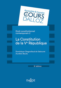 Picture of Droit constitutionnel contemporain - 2. La Constitution de la Ve République - Tome 2