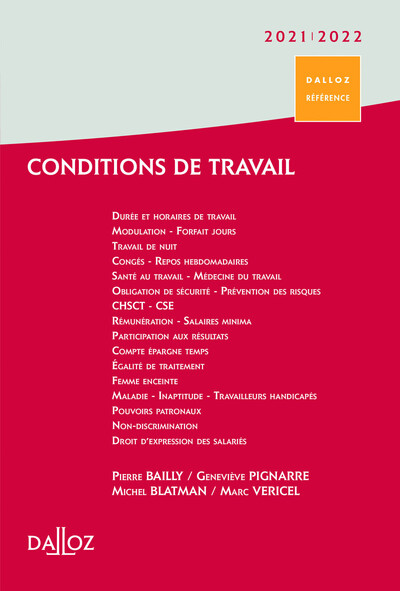 Picture of Conditions de travail 2021/22 - Durée Rémunération Santé et sécurité - 2021/2022
