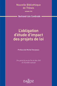 Image de L'obligation d'étude d'impact des projets de loi - Volume 163