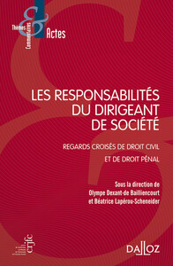 Image de Les responsabilités du dirigeant de société - Regards croisés de droit civil et de droit pénal