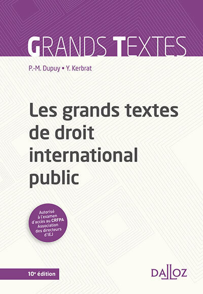 Image de Les grands textes de droit international public 10ed
