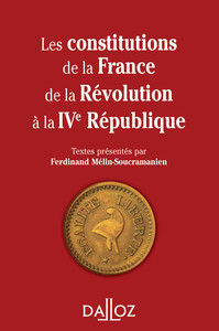 Image de Les constitutions de la France de la Révolution à la IVe République. Réimpression