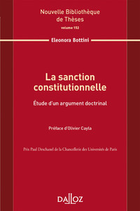 Image de La sanction constitutionnelle - Volume 152 Étude d'un argument doctrinal