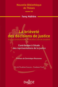Picture of La brièveté des décisions de justice - Volume 125 (Conseil constitutionnel, Conseil d'Etat, Cour de cassation) Contribution à l'étud