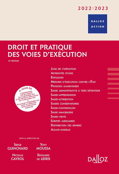 Picture of Droit et pratique des voies d'exécution 2022/2023 10ed