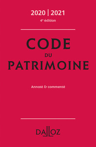 Picture of Code du patrimoine 2020-2021, annoté et commenté. 4e éd.