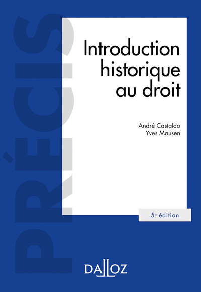 Picture of Introduction historique au droit. 5e éd.