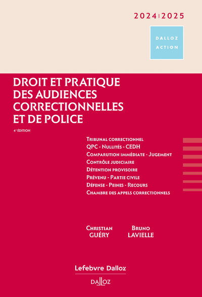 Image de Droit et pratique des audiences correctionnelles et de police 2024/2025 4ed