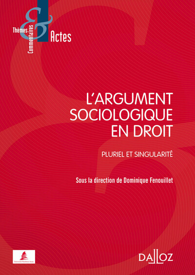 Picture of L'argument sociologique en droit - Pluriel et Singularité